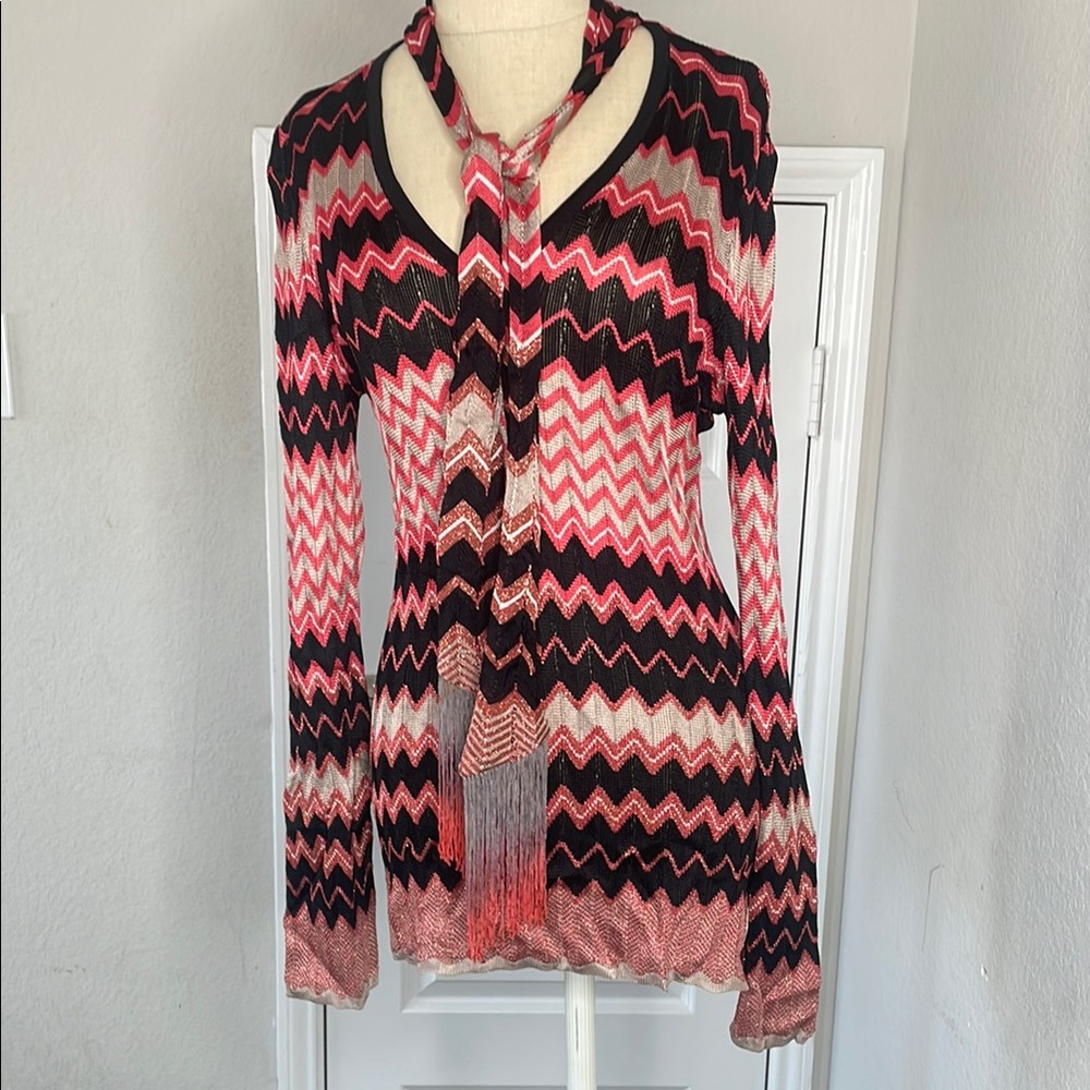 Hale Bob Red and Black Knit Accessory